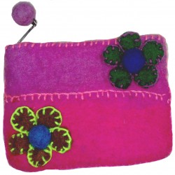 Felt Two flower purse
