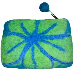 Felt Washed flower Purse