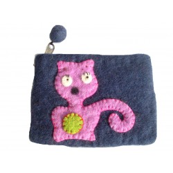 Felt cat Purse
