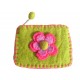 Felt line purse with Flower
