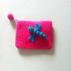 Felt Dragon Fly Purse